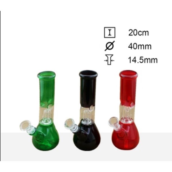 20cm Glass Loud Mini Percolator Water Pipe