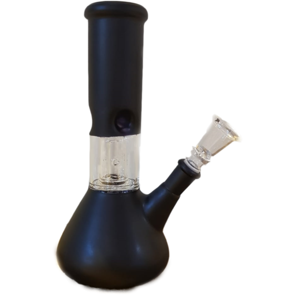 20cm Glass Matte Black Percolator Ice Pinch Waterpipe